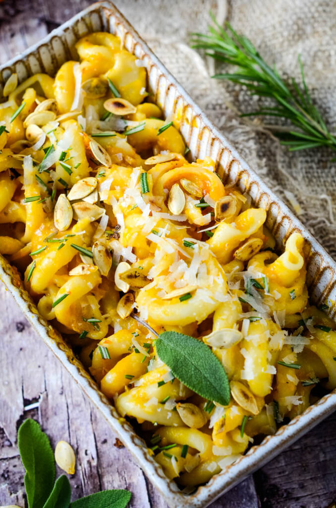 Pumpkin Pesto Pasta Bake + Video Larder Love