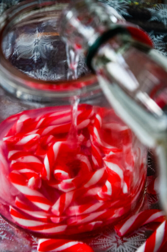 Candy Cane Gin Homemade Liqueur Larder Love