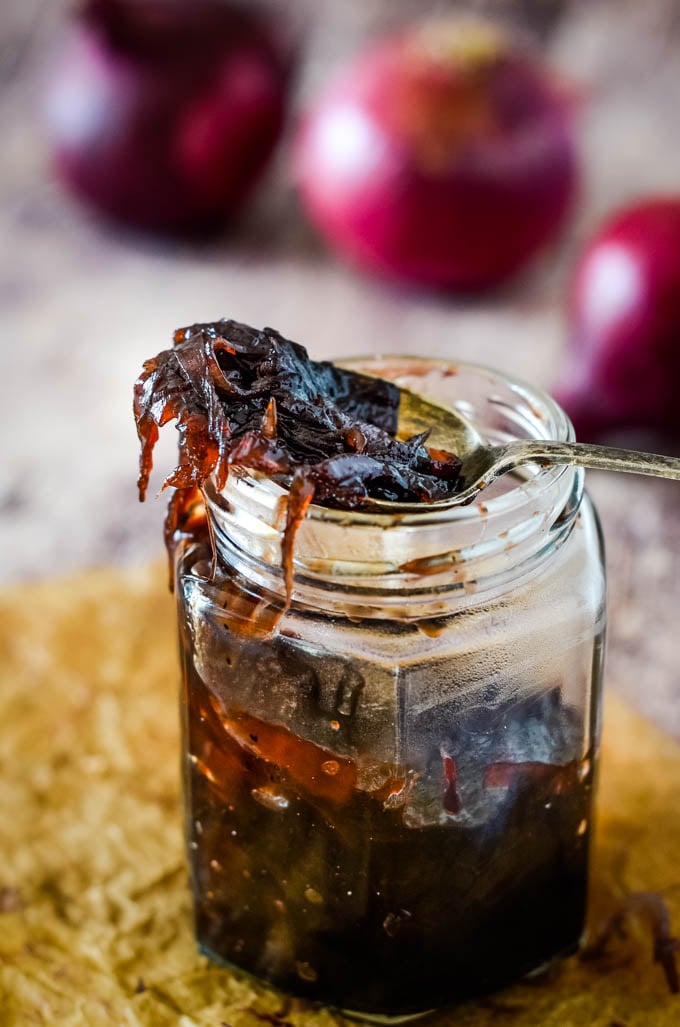 Super Easy Red Onion Marmalade Chutney Video Larder Love