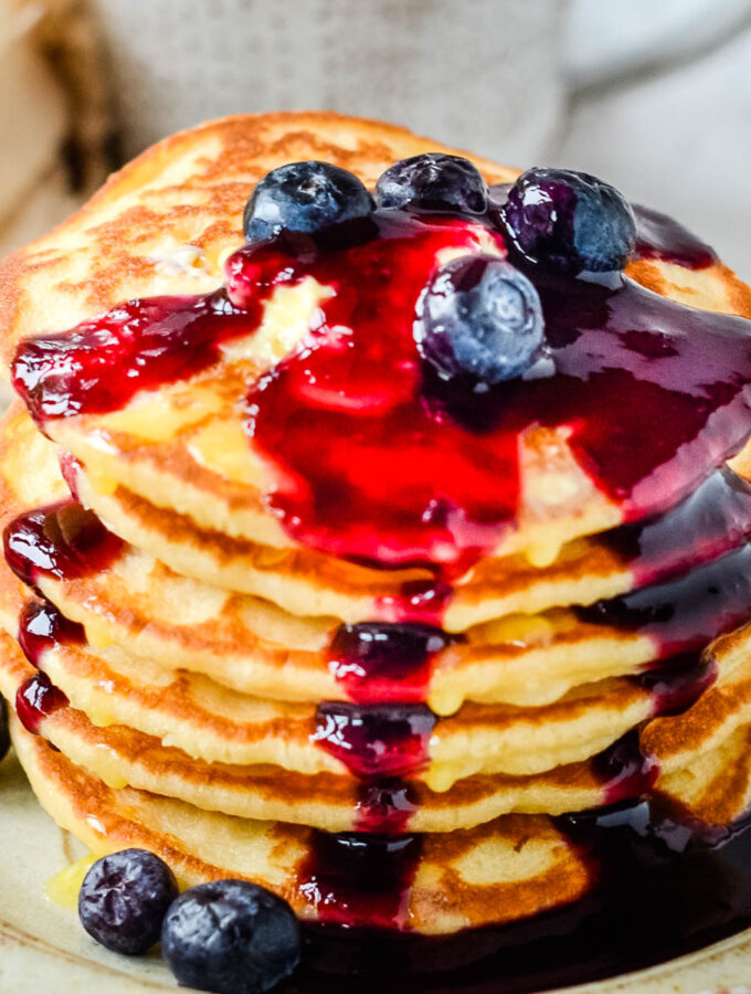 spiced blueberry whisky pancake syrup