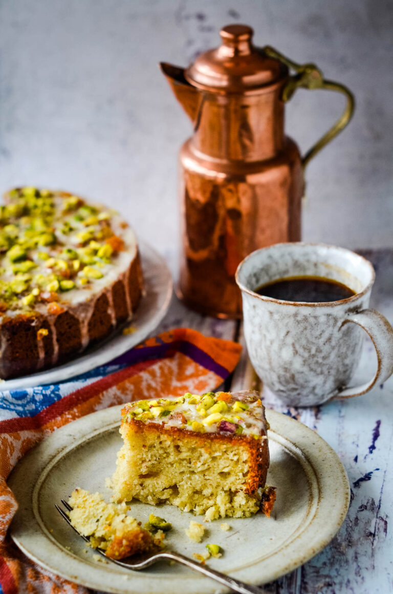 Yogurt Cake With Marmalade And Pistachios Larder Love