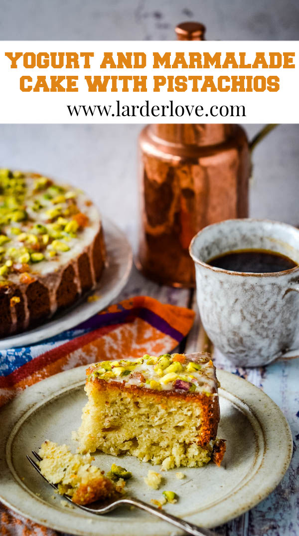 yogurt and marmalade cake pin image