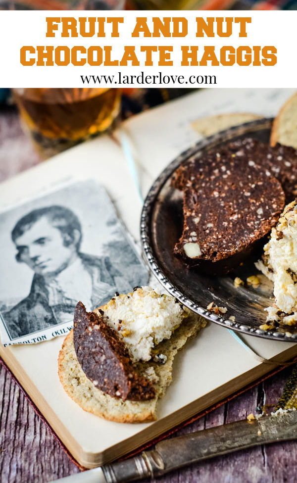 fruit and nut chocolate haggis pin image