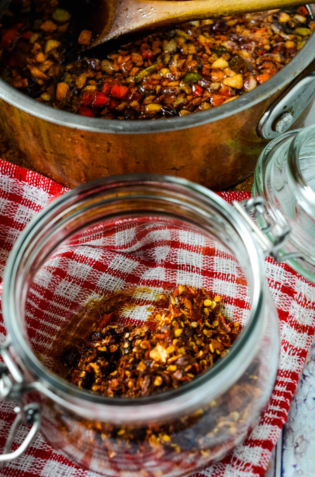 Hot Crispy Chilli Peppers In Oil (+ video) Larder Love