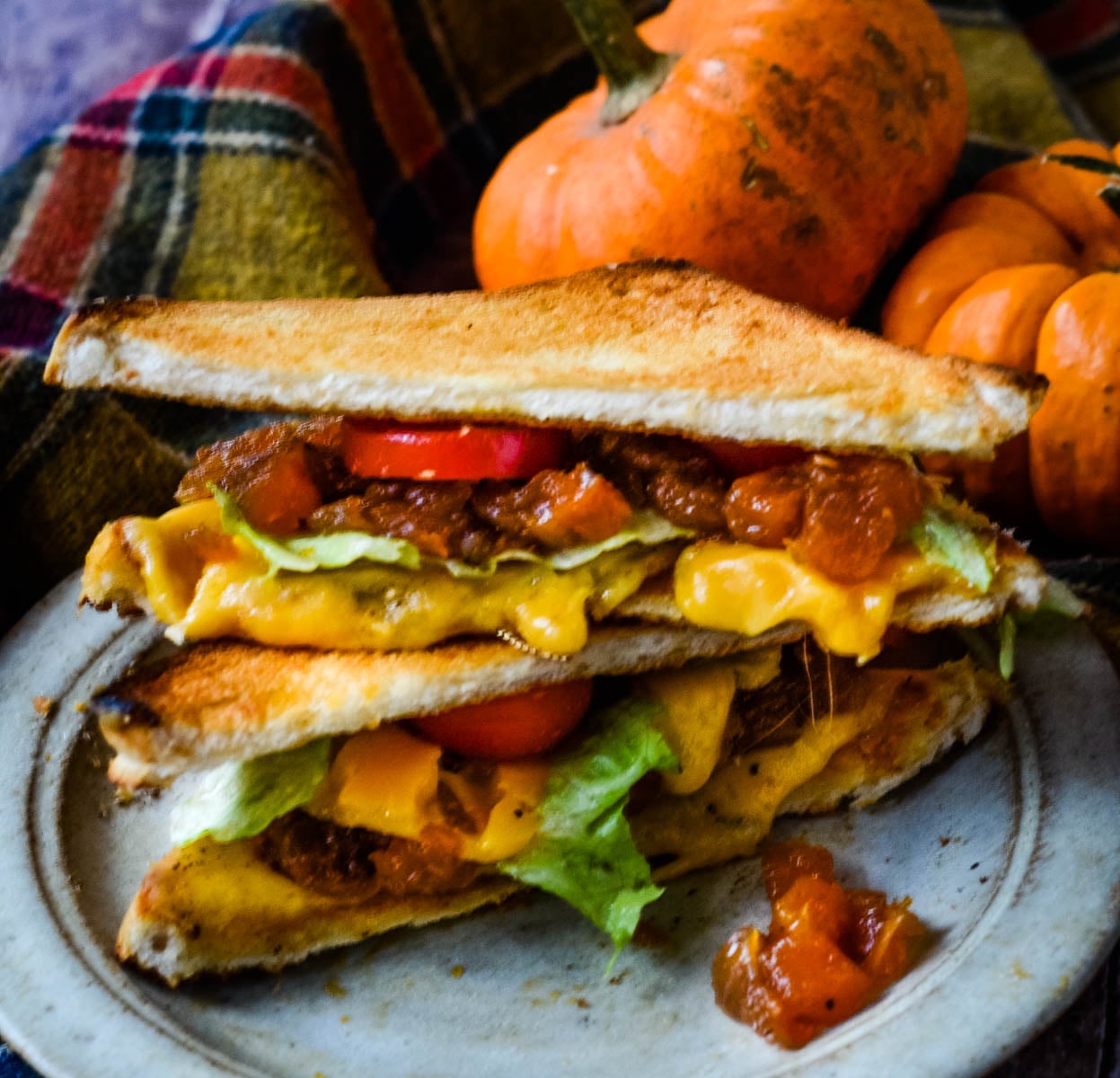 pumpkin chutney in sandwich