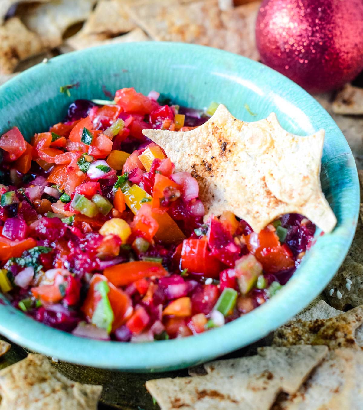 cranberry salsa and wrap crisps