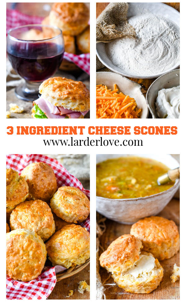 3 Ingredient Cheese Scones Larder Love