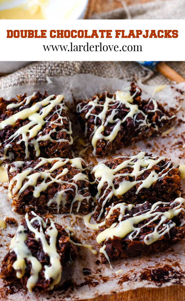 Easy Double Chocolate Flapjacks - Larder Love