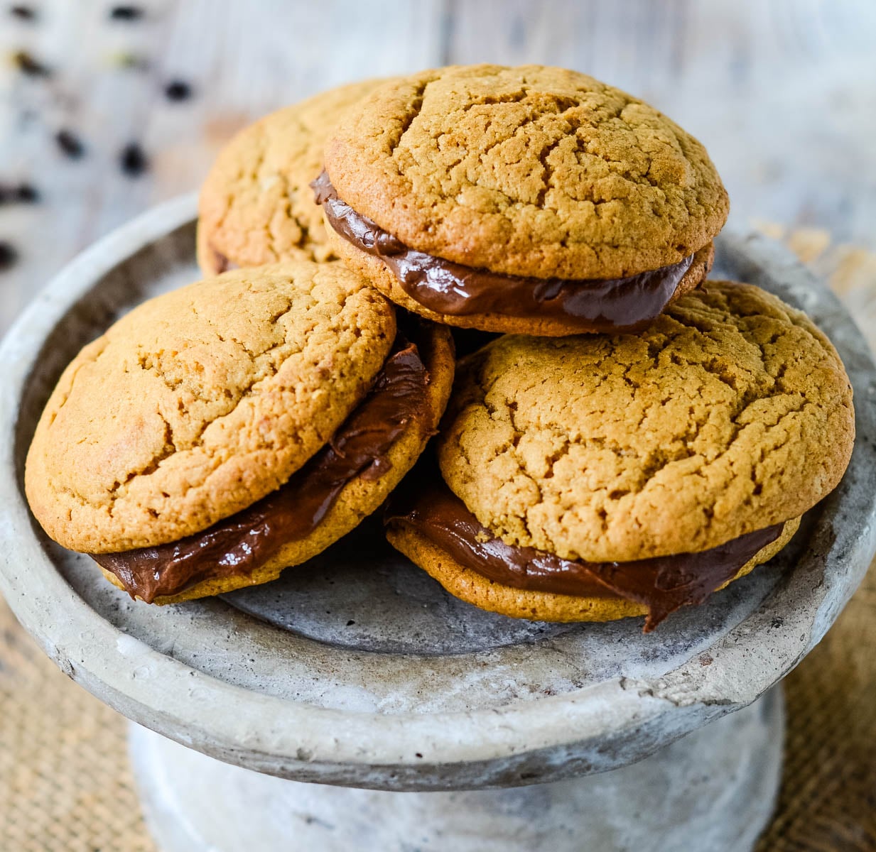 spiced coffee cookies with chocolate whisky buttercream