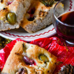 Christmas cranberry focaccia