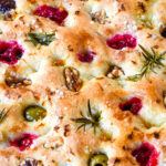 Christmas cranberry focaccia