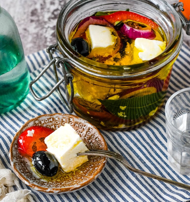 marinated Greek feta