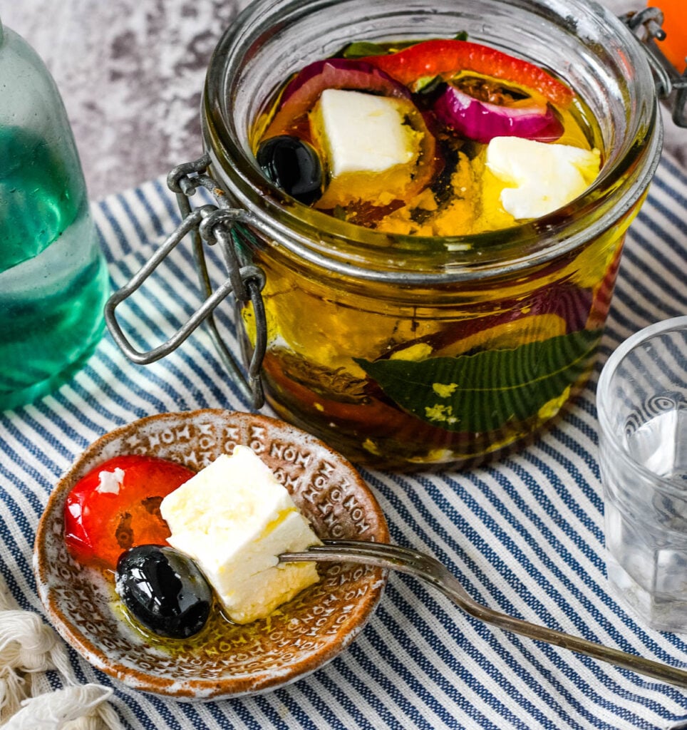 marinated Greek feta