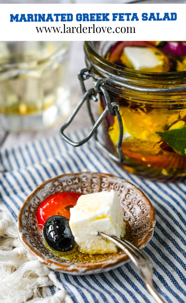 Marinated Greek Feta Salad Jar Larder Love