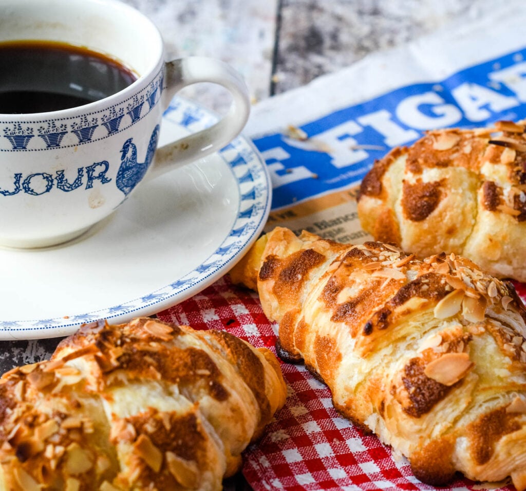 easy homemade almond croissants
