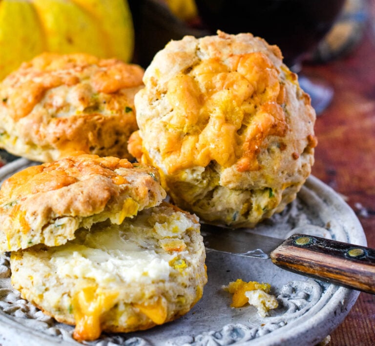 pumpkin scones with butter