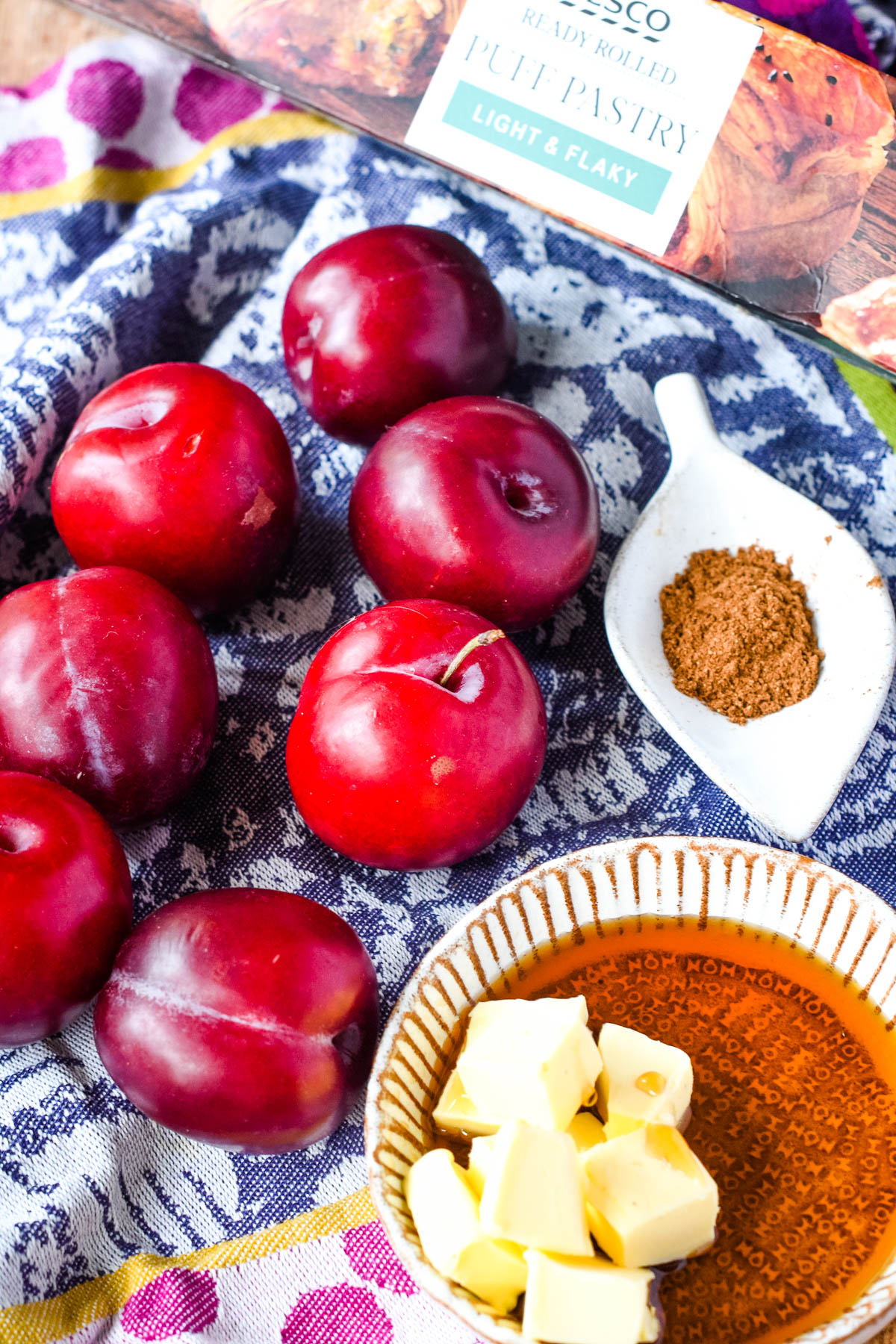 ingredients foor plum tarte tatin