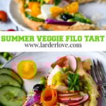 Summer veggie filo tart