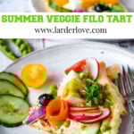 summer veggie filo tart
