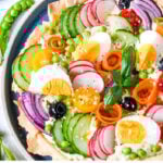 Summer vegetable filo tart