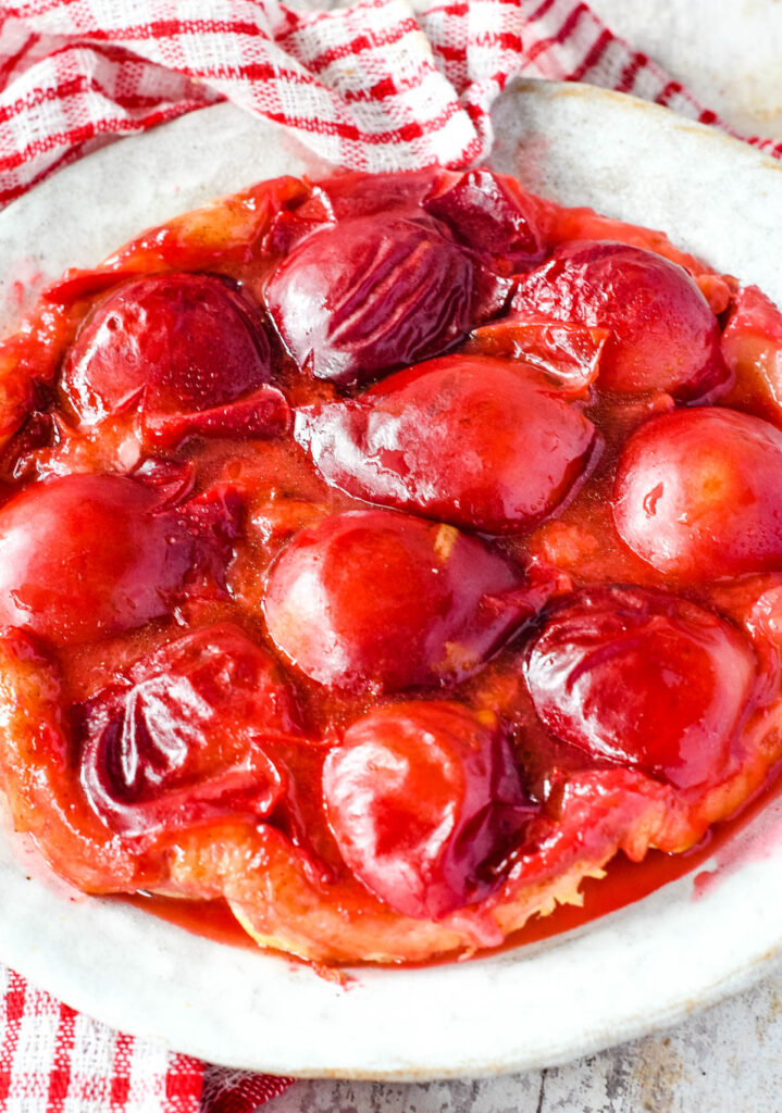 finished tart on plate