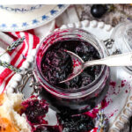 Blueberry jam with lemon and lavender