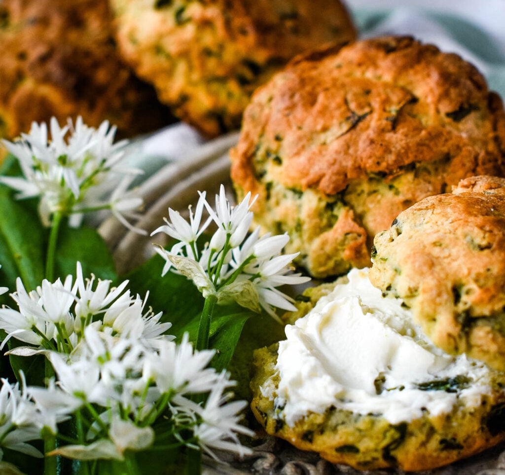 wild garlic scones
