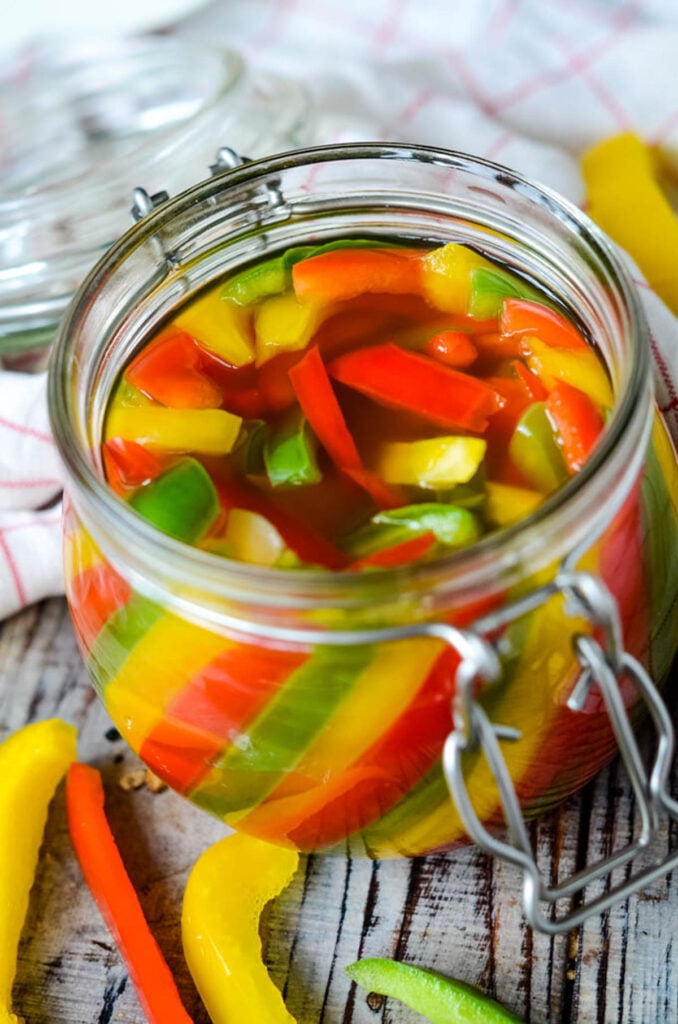 peppers packed into large jar
